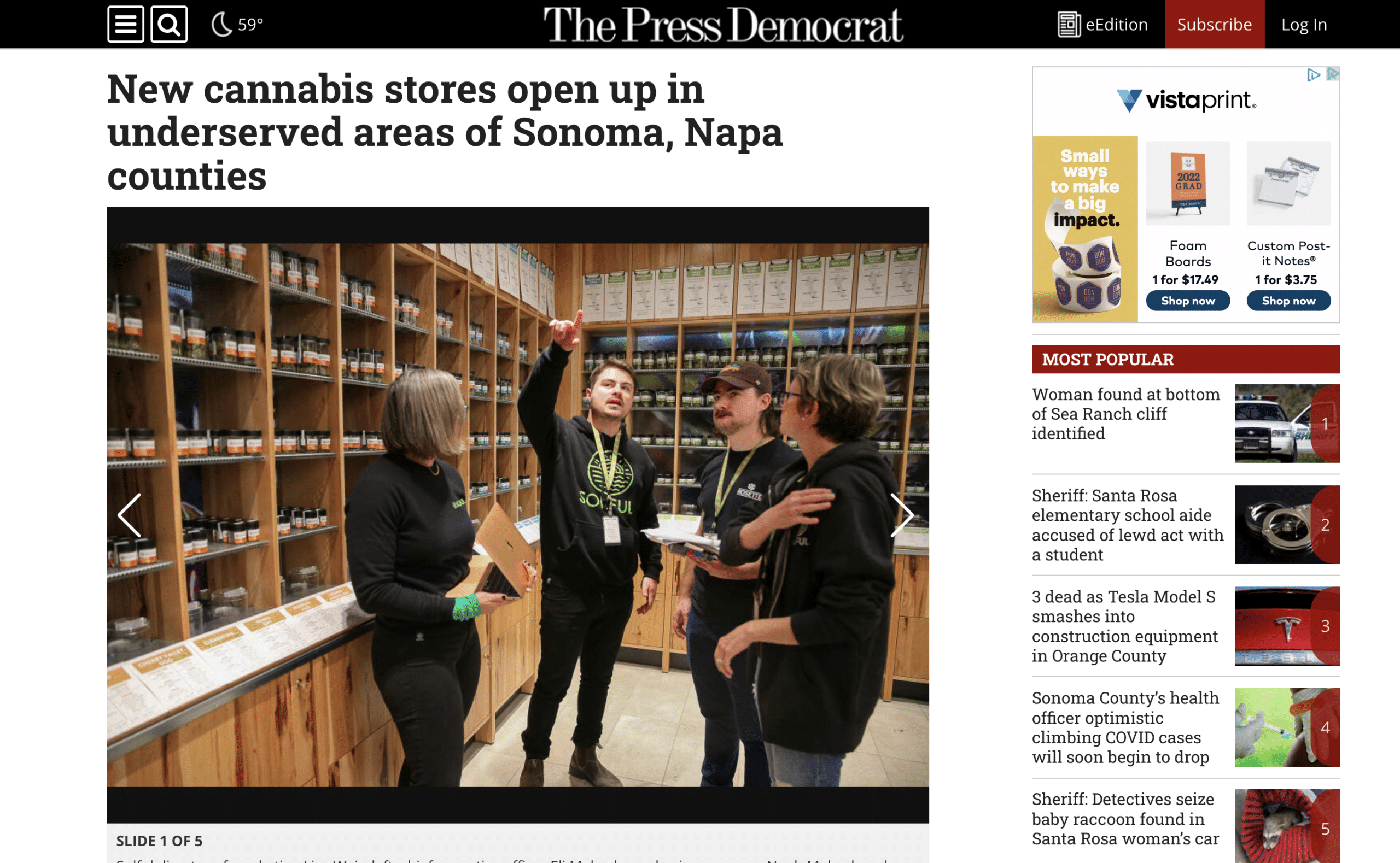 Press Democrat Article
