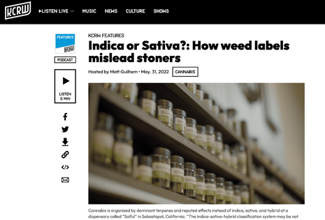 KCRW Indica vs Sativa