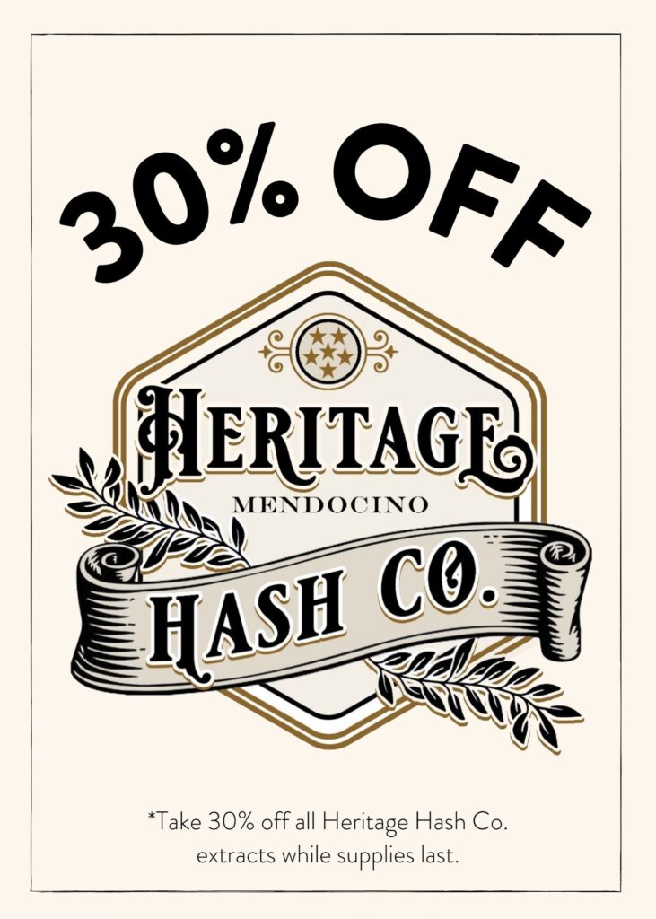 Heritage Hash Co 30% off